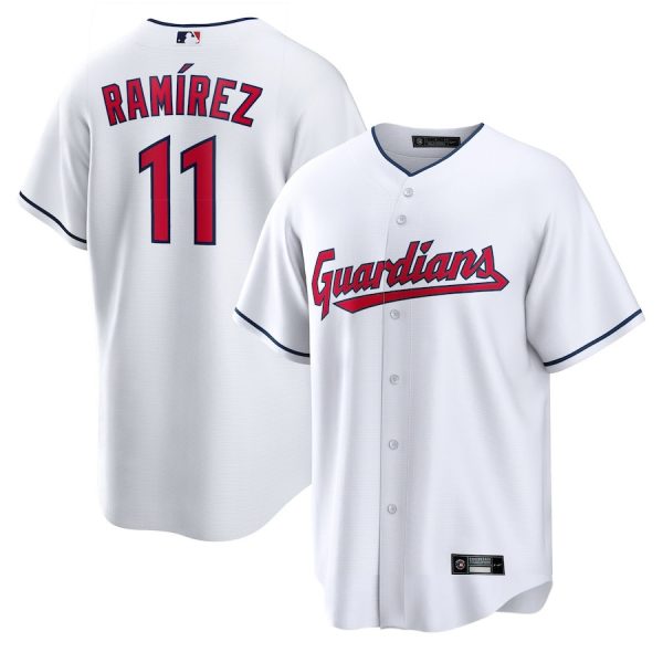 Cleveland Guardians #11 Jose Ramriez White Home Replica Baseball Jerseys