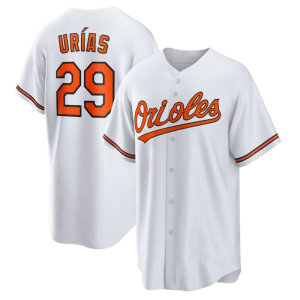 Baltimore Orioles #29 Ramon Urias White Home Replica Player Baseball Jerseys