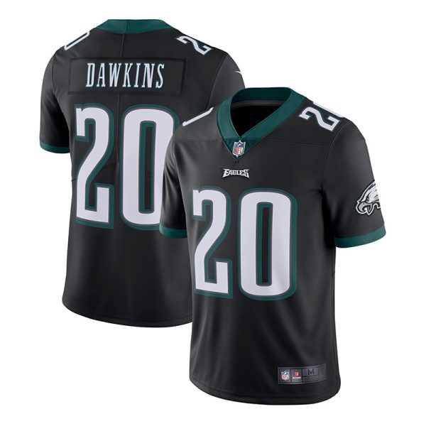 Philadelphia Eagles #20 Brian Dawkins Black Game Replica Stitched American Football Player Jerseys