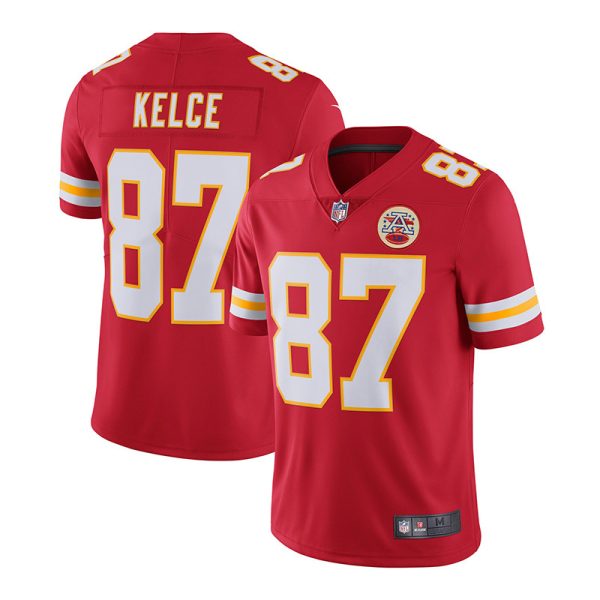 Kansas City Chiefs #87 Travis Kelce Red Game Replica Stitched American Football Player Jerseys