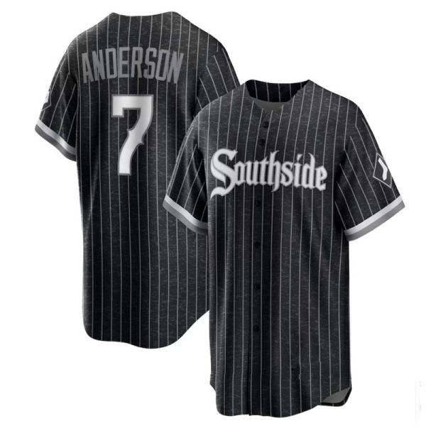 Chicago White Sox #7 Tim Anderson Black City Replica Baseball Player Jerseys