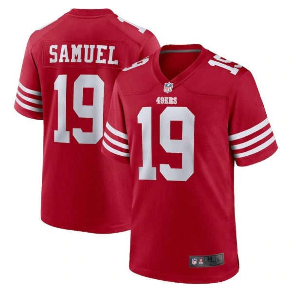 San Francisco 49ers #19 Deebo Samuel Red Game Replica Stitched American Football Player Jerseys