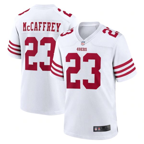 San Francisco 49ers #23 Christian McCaffre White Game Replica Stitched American Football Player Jerseys