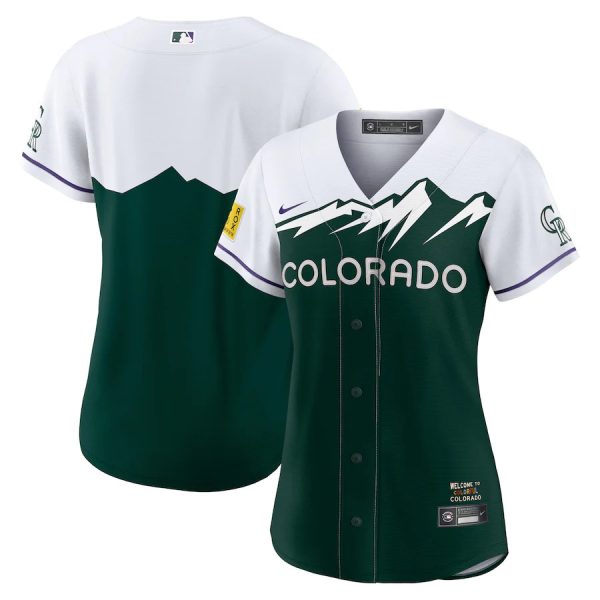 Colorado Rockies Female Blank 2022 City Green Replica Baseball Team Jerseys