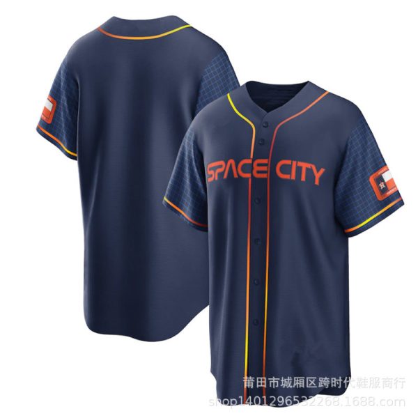 Houston Astros Blank Navy 2022 Space City Replica Baseball Team Jerseys