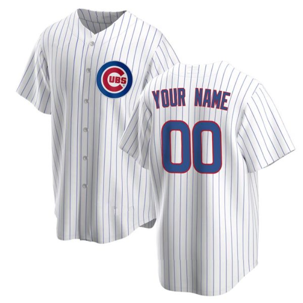 Chicago Cubs Custom White Home Replica Baseball Team Jerseys