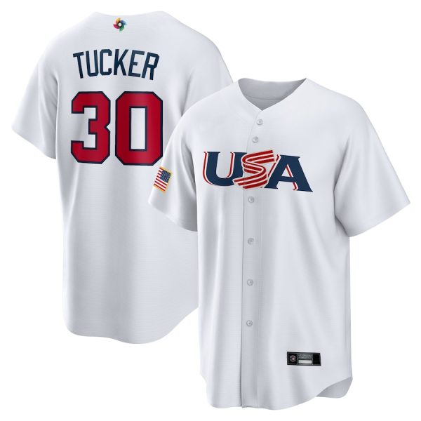 World Baseball Classic USA Houston Astros #30 Kyle Tucker White Replica Baseball Jerseys