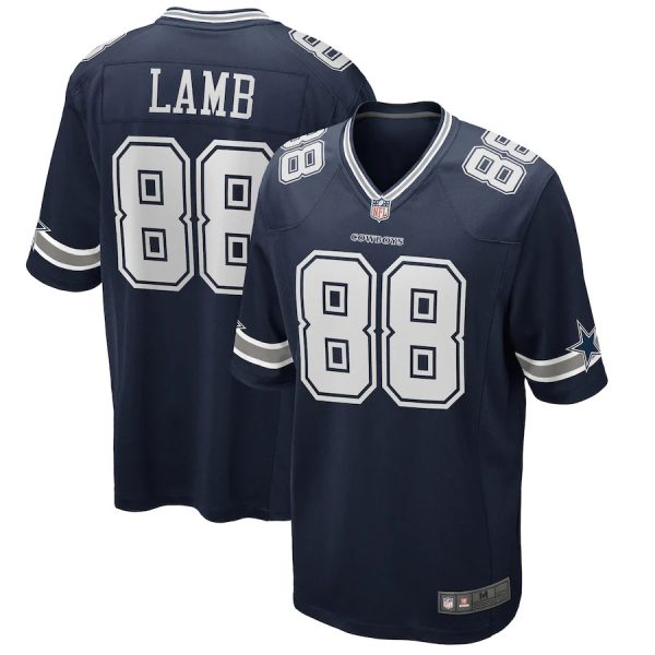 Dallas Cowboys #88 CeeDee Lamb Navy Game Replica Stitched American Football Player Jerseys