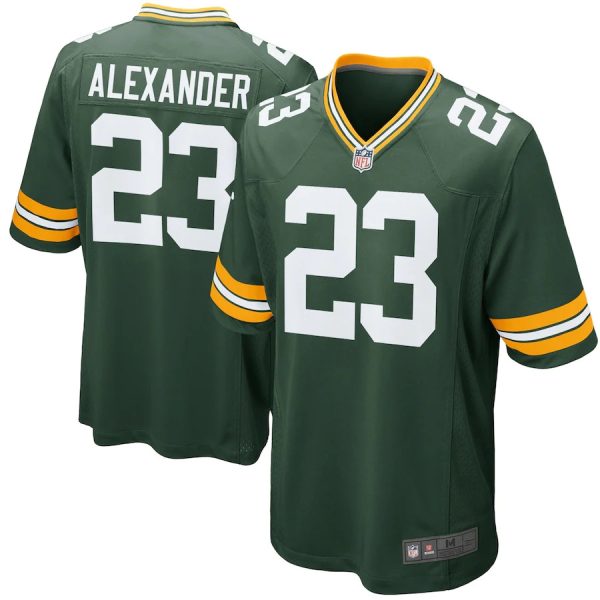 Green Bay Packers #23 Jaire Alexander Green Game Replica Stitched American Football Player Jerseys