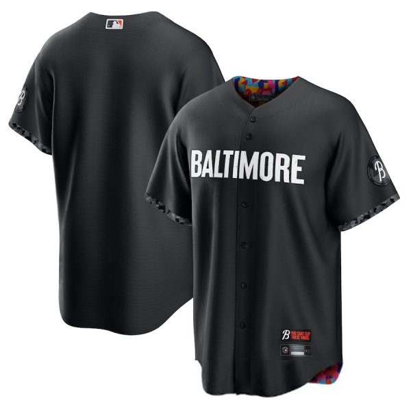 Baltimore Orioles Blank 2023 City Black Replica Baseball Jersey