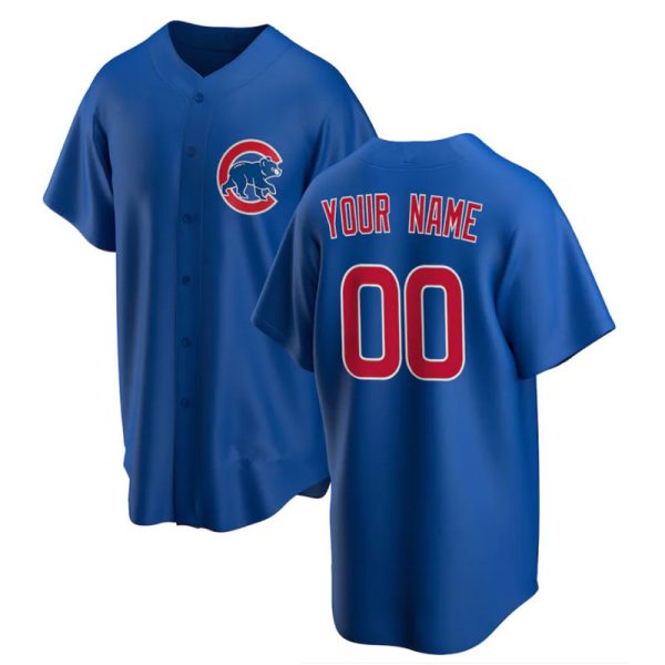 Custom Chicago Cubs Replica Royal Alternate Baseball Player Jerseys