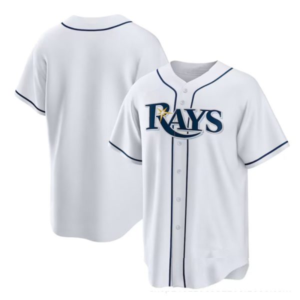 Tampa Bay Rays Blank White Home  Replica Baseball Team Jerseys