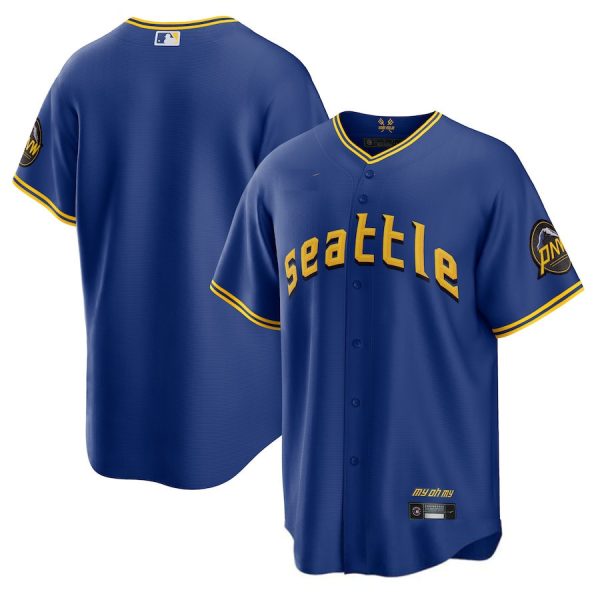 Seattle Mariners 2023 City Royal Blue Blank Replica Player Baseball Jerseys