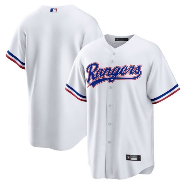 Texas Rangers White Home Blank Replica Baseball Player Jerseys