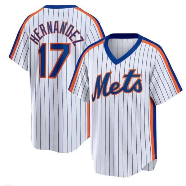 New York Mets  #17 Keith Hernandez White Home Cooperstown Collection Replica Player Baseball Jerseys