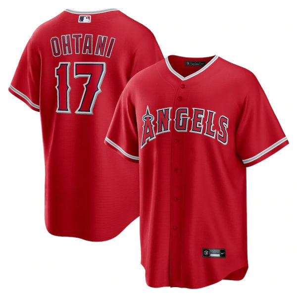 Los Angeles Angels #17 Shohei Ohtani Red Replica Baseball Player Jerseys