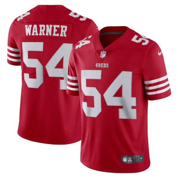 San Francisco 49ers #54 Fred Warner Red Game Replica Stitched American Football Player Jerseys