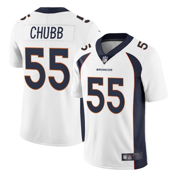 Denver Broncos #55 Bradley Chubb White Game Replica Stitched American Football Player Jerseys