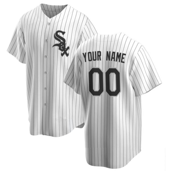 Chicago White Sox Custom White Home Replica Baseball Player Jersey