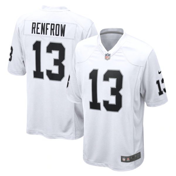 Las Vegas Raiders #13 Hunter Renfrow White Game Replica Stitched American Football Player Jerseys