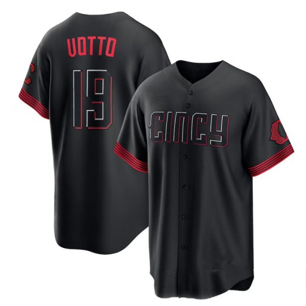 Cincinnati Reds #19 Joey Votto 2023 City Blank Replica Player Baseball Jerseys