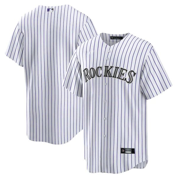 Colorado Rockies Blank White Home Replica Baseball Team Jerseys