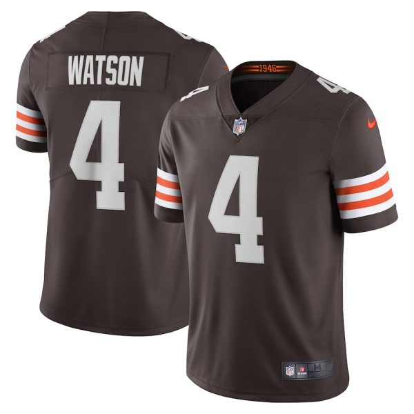 Cleveland Browns #4 Deshaun Watson Brown Game Replica Stitched American Football Player Jerseys