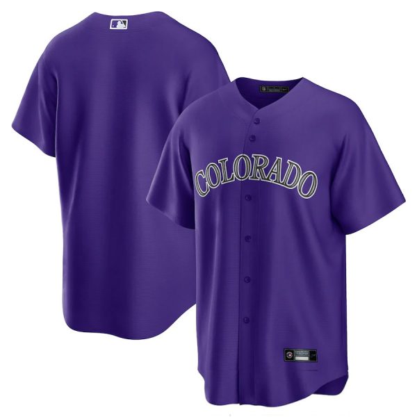 Colorado Rockies Blank Purple Alternate Replica Baseball Team Jerseys