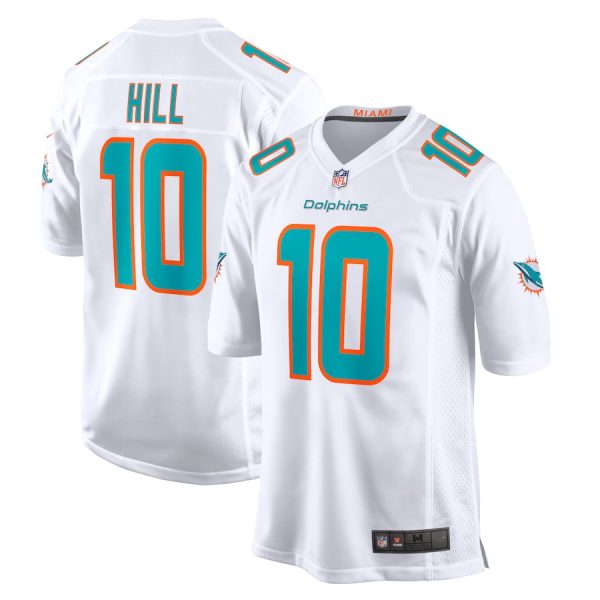 Miami Dolphins #10 Tyreek Hill White Game Replica Stitched American Football Player Jerseys