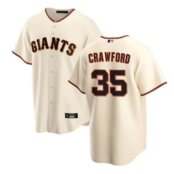 San Francisco Giants #35 Brandon Crawford Cream Replica Baseball Player Jerseys