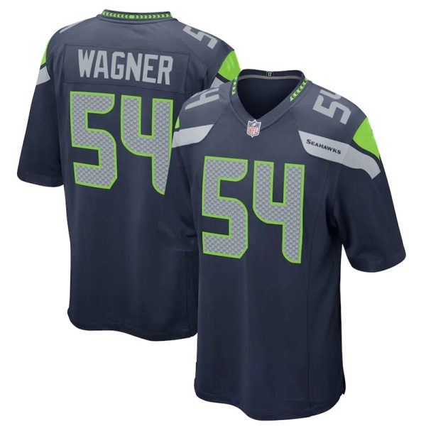 Seattle Seahawks #54 Bobby Wagner College Navy Replica Stitched American Football Game Jerseys