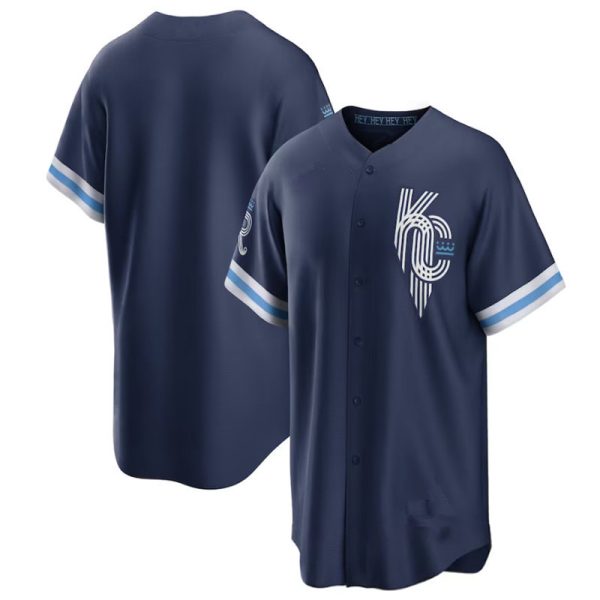 Kansas City Royals Blank 2022 City Navy Replica Baseball Team Jerseys