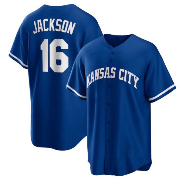 Kansas City Royals #16 Bo Jackson Royal Blue Alternate Replica Player Baseball Jerseys