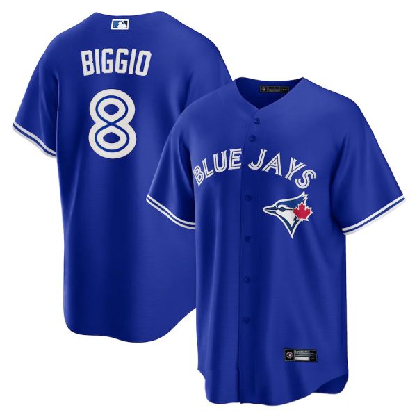 Blue Jays #8 Cavan Biggio Royal Alternate Replica Baseball Player Jerseys