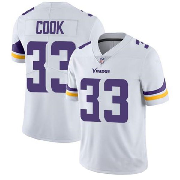 Minnesota Vikings #33 Dalvin Cook White Replica Stitched American Football Jerseys