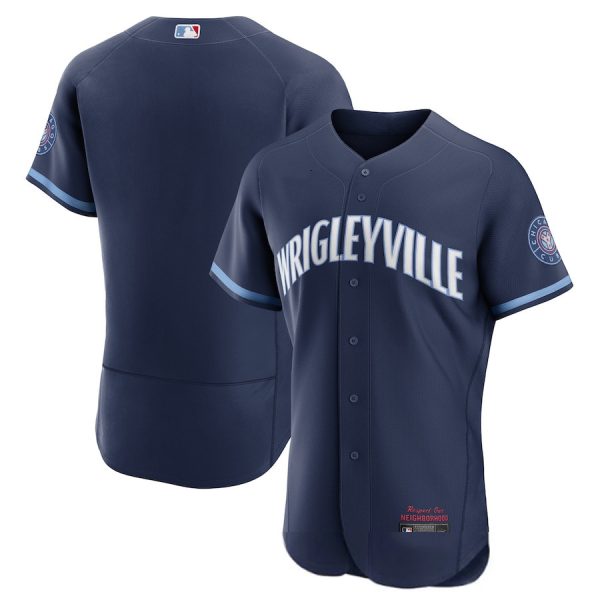 Chicago Cubs City Connect Navy Blue Replica Baseball Player Jerseys