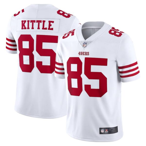 San Francisco 49ers #85 George Kittle White Game Replica Stitched American Football Player Jerseys