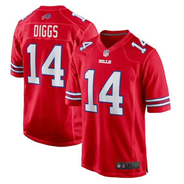 Buffalo Bills #14 Stefon Diggs Red Limited Replica Stitched American Football Player Jerseys