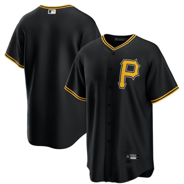 Pittsburgh Pirates Blank Black Alternate Replica Baseball Jerseys