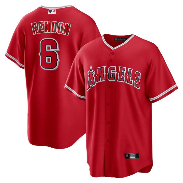 Los Angeles Angels #6 Anthony Rendon Red Replica Baseball Player Jerseys