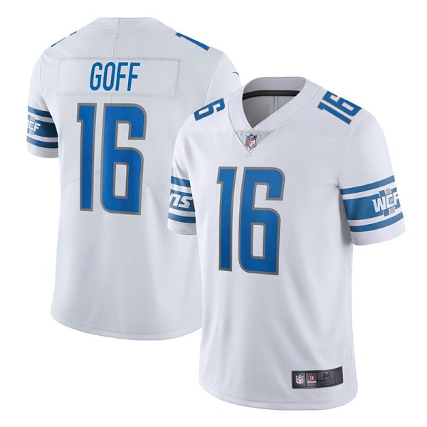 Detroit Lions #16 Jared Goff White Game Replica Stitched American Football Player Jerseys