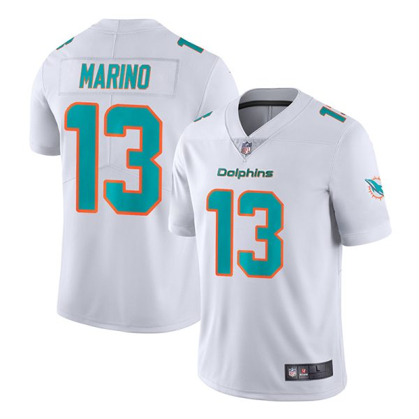 Miami Dolphins #13 Dan Marino White Game Replica Stitched American Football Player Jerseys