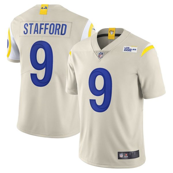 Los Angeles Rams #9 Matthew Stafford Beige Game Replica Stitched American Football Player Jerseys