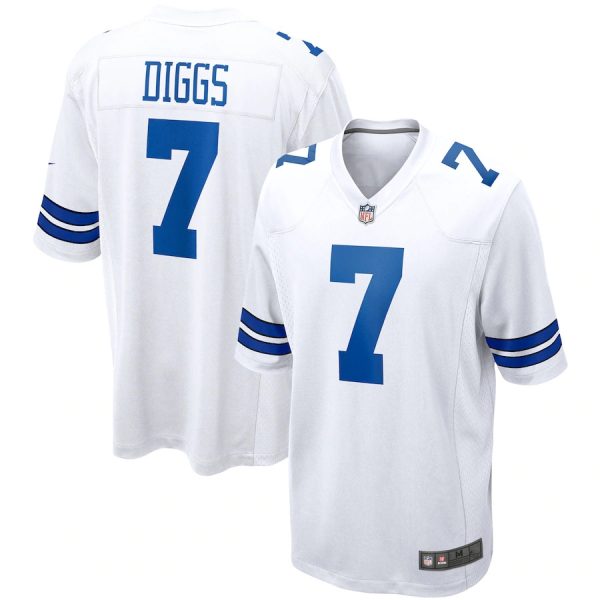 Dallas Cowboys #7 Trevon Diggs White Game Replica Stitched American Football Player Jerseys