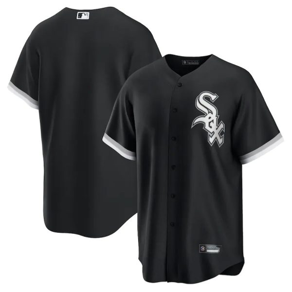 Chicago White Sox Blank Black Alternate Replica Team Baseball Jerseys