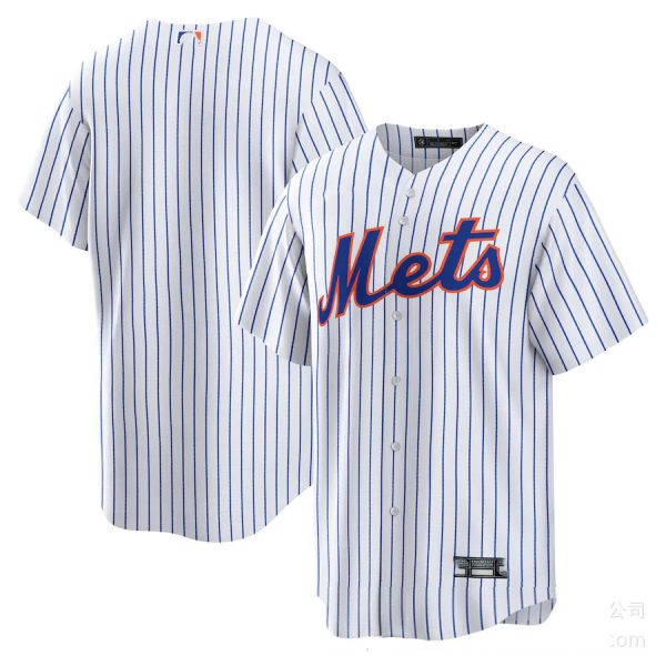 New York Mets White Home Blank  Replica Baseball Jerseys