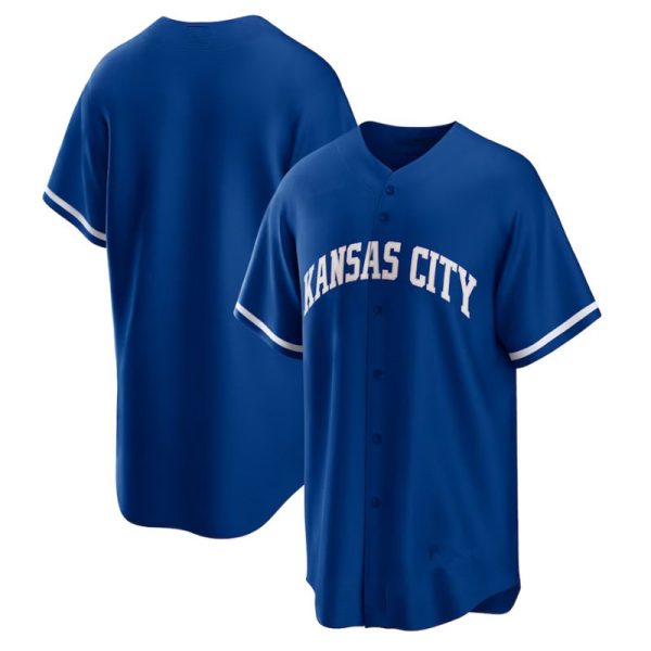 Kansas City Royals Blank Royal Blue Alternate Replica Team Baseball Jerseys