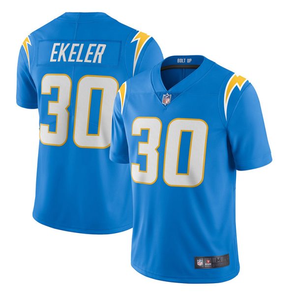 Los Angeles Chargers #30 Austin Ekeler Powder Blue Game Replica Stitched American Football Player Jerseys