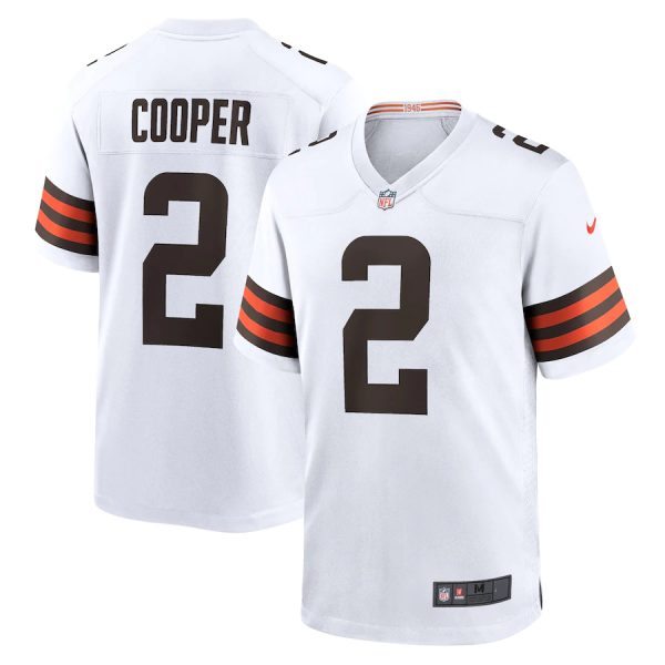 Cleveland Browns #2 Amari Cooper White Game Replica Stitched American Football Player Jerseys