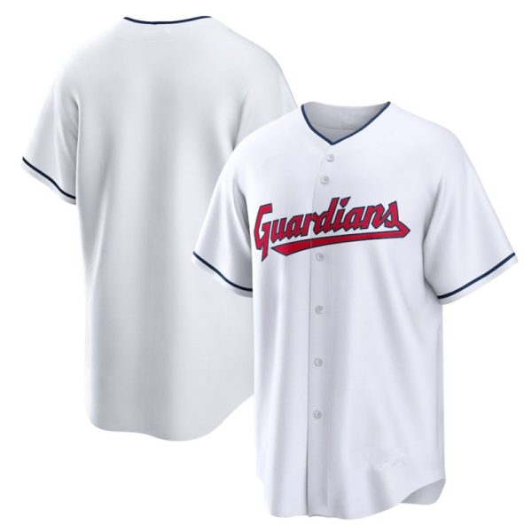 Cleveland Guardians White Home Replica Team Baseball Jerseys